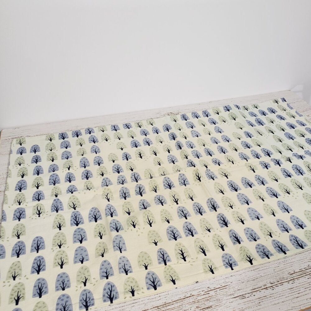 Eddie Bauer HOME  Standard Flannel Pillow Case   Tree Pattern  / Blue Green